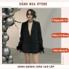 Áo Vest Blazer Nữ Dài Tay Lông Cá Sang Trọng 2 Màu Đen và Trắng Giá Ưu Đãi 326k