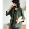 Áo vest blazer nữ dáng lửng 2 ve ngóc SLINEN Linen bột Premium, form suông trẻ trung, 359k 4