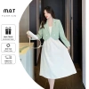 Áo Vest Blazer Nữ Màu Xanh 2 Cúc Thắt Nơ Sau - Hot 2.024, Miễn Ship, Giá 319k