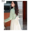 Áo Vest Blazer Nữ Màu Xanh 2 Cúc Thắt Nơ Sau - Hot 2.024, Miễn Ship, Giá 319k 2