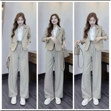 Áo Vest Blazer Suông Dáng Lửng 2 Lớp Túi Thật Tôn Dáng Vải Chéo Xịn Cao Cấp A5 - Giá 255.000 VND
