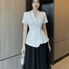 Áo vest blazer tay cộc fom dấu bụng oxatyl M38 Peplum công sở 389.000 VND