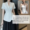 Áo vest blazer tay cộc fom dấu bụng oxatyl M38 Peplum công sở 389.000 VND 2