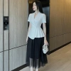 Áo vest blazer tay cộc fom dấu bụng oxatyl M38 Peplum công sở 389.000 VND 5