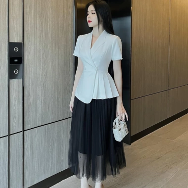 Áo vest blazer tay cộc fom dấu bụng oxatyl M38 Peplum công sở 389.000 VND 5