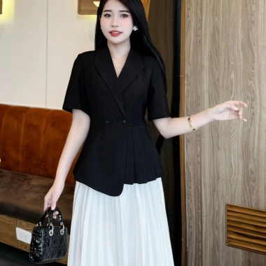 Áo vest blazer tay cộc fom dấu bụng oxatyl M38 Peplum công sở 389.000 VND 9