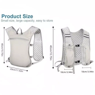 Áo vest chạy bộ phản quang SKJK, thoáng khí, chống thấm, dưỡng ẩm, điều chỉnh đa năng - 133.164₫ 2