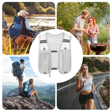 Áo vest chạy bộ phản quang SKJK, thoáng khí, chống thấm, dưỡng ẩm, điều chỉnh đa năng - 133.164₫ 9