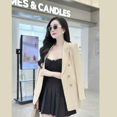 Áo vest chiết eo cúc đồng OXATYL M458 – 2 lớp dài tay sang trọng, giá ưu đãi 680.000đ 9