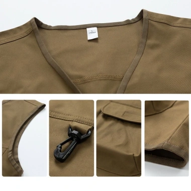 Áo Vest chở hàng nam cỡ lớn Bootrendy – Không tay, nhiều túi, dây kéo, dáng rộng cho safari 7