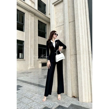 Áo Vest Công Sở From Dài Quần Suông VANI HOUSE - Giá Ưu Đãi 685.000đ