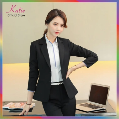 Áo Vest Công Sở Nữ KATIE Chất Tuyết Mưa Cao Cấp Tay Dài Vải Không Xước Không Nhăn Giá 345.000 VND