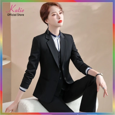 Áo Vest Công Sở Nữ KATIE Chất Tuyết Mưa Cao Cấp Tay Dài Vải Không Xước Không Nhăn Giá 345.000 VND