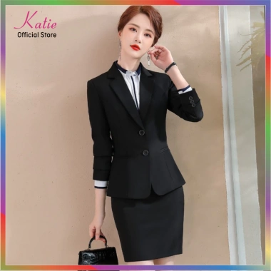 Áo Vest Công Sở Nữ KATIE Chất Tuyết Mưa Cao Cấp Tay Dài Vải Không Xước Không Nhăn Giá 345.000 VND