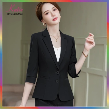 Áo Vest Công Sở Nữ KATIE Chất Tuyết Mưa Cao Cấp Tay Dài Vải Không Xước Không Nhăn Giá 345.000 VND