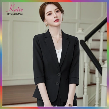 Áo Vest Công Sở Nữ KATIE Chất Tuyết Mưa Cao Cấp Tay Dài Vải Không Xước Không Nhăn Giá 345.000 VND