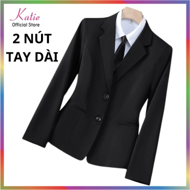 Áo Vest Công Sở Nữ KATIE Chất Tuyết Mưa Cao Cấp Tay Dài Vải Không Xước Không Nhăn Giá 345.000 VND