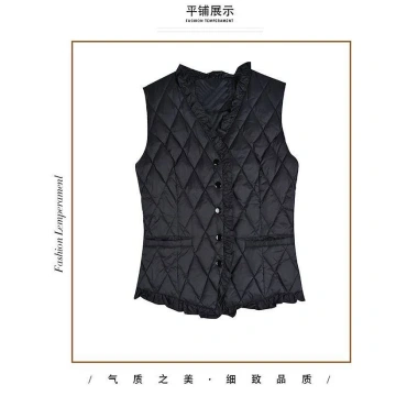 Áo Vest Cổtô Kiểu Hàn Quốc Nữ 2.024 Thu Đông Siêu Nhẹ Ấm Áp Đa Dạng Mix và Match