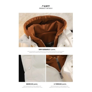 Áo vest cotton ấm áp mũ trùm đầu, thích hợp thể thao ngoài trời, đồng hành cặp đôi - giảm giá 696k 9