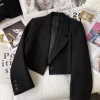 Áo vest croptop đệm vai dáng ngắn, blazer form lửng cho nữ công sở cá tính 4