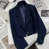Áo vest croptop đệm vai dáng ngắn, blazer form lửng cho nữ công sở cá tính 7