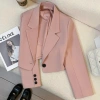 Áo vest croptop đệm vai dáng ngắn, blazer form lửng cho nữ công sở cá tính 8