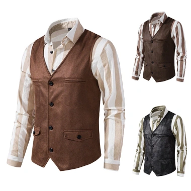 Áo Vest Da Lộn Nam Cổ V Dáng Rộng Cỡ Lớn - Giảm Giá Sốc 399.686₫ 3