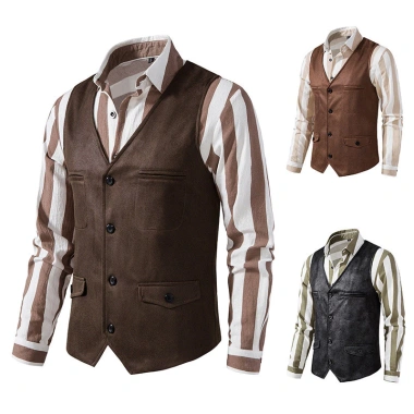 Áo Vest Da Lộn Nam Cổ V Dáng Rộng Cỡ Lớn - Giảm Giá Sốc 399.686₫ 4