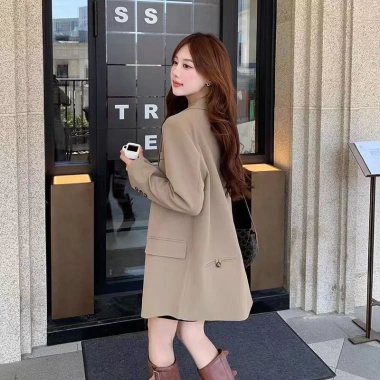 Áo Vest Dáng Dài Đen/Nâu XL Xẻ Tà Sau - Blazer Nữ 2 Màu Dễ Mix, Giá 298.999₫ 3