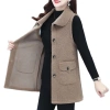 Áo Vest Dày Lông Cừu Len Plus Nút Cho Trung Niên, Không Tay, Ôm Hơn - 457.166 VND 5