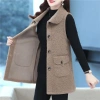 Áo Vest Dày Lông Cừu Len Plus Nút Cho Trung Niên, Không Tay, Ôm Hơn - 457.166 VND 7
