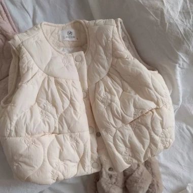 Áo vest đệm Cotton bé gái mùa đông, thiết kế ghi lê thời trang, giá ưu đãi 317.524₫