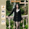 Áo Vest Đen Cổ Trắng Khuy Vàng Công Sở Yame19 - Giá Gốc 516k Giảm Đến 430k