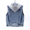 Áo vest Denim ngắn nữ thiết kế mũ tháo rời, ghi lê mới, thời trang – chỉ 290k
