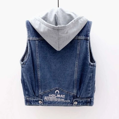 Áo vest Denim ngắn nữ thiết kế mũ tháo rời, ghi lê mới, thời trang – chỉ 290k 2