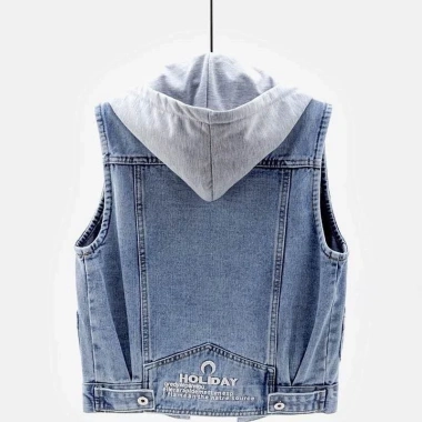 Áo vest Denim ngắn nữ thiết kế mũ tháo rời, ghi lê mới, thời trang – chỉ 290k 6