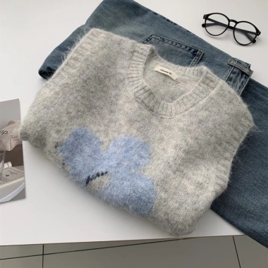 Áo vest dệt kim jacquard mềm mại sang trọng cho nữ - không tay, len nhiều lớp, giá ưu đãi 160.560₫