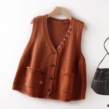 Áo Vest Dệt Kim Nữ Retro – Áo Len Bên Ngoài Văn Học Rời, Giá 199.569₫