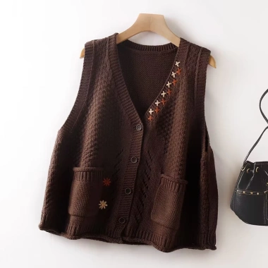 Áo Vest Dệt Kim Nữ Retro – Áo Len Bên Ngoài Văn Học Rời, Giá 199.569₫