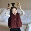 Áo vest đỏ bé gái mùa thu phong cách Hàn Quốc - Thời trang trẻ em giảm giá 23% 5