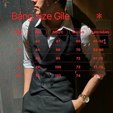 Áo Vest Gile 6 Cúc SHOPMENSTORE - Cổ Ve Rộng Sang Trọng, Vải Chéo 79 Dày Dặn, Giá ưu đãi 579.000đ 4