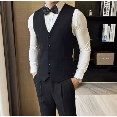 Áo Vest Gile Nam 2 Lớp Sang Trọng, Form Ôm, 5 Cúc, Đai Điều Chỉnh - Giá 439k 7