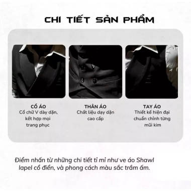 Áo Vest Gile Nam 6 Cúc LuxuryShopMen - Đai Điều Chỉnh Eo, Phong Cách Trẻ Trung Lịch Lãm, Giá 327.980₫ 3