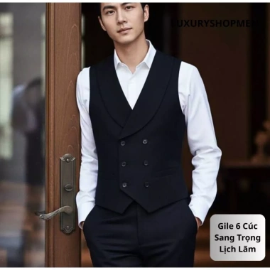 Áo Vest Gile Nam 6 Cúc LuxuryShopMen - Đai Điều Chỉnh Eo, Phong Cách Trẻ Trung Lịch Lãm, Giá 327.980₫ 5