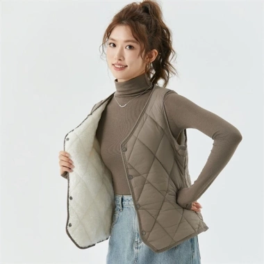 Áo vest gile nữ VAA539 siêu nhẹ, mềm mại, ấm áp, áo phao trần bông, giá 232.200₫ 8