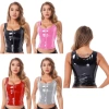 Áo Vest Không Tay Nữ Dây Kéo Bằng Sáng Chế Da Cổ Chữ U – Phù Hợp Câu Lạc Bộ Cực Nhảy, 190.080₫