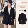 Áo vest lật kẻ nữ công sở cúc đồng tay lật Hàn Quốc trẻ trung năng động 299.000 VND