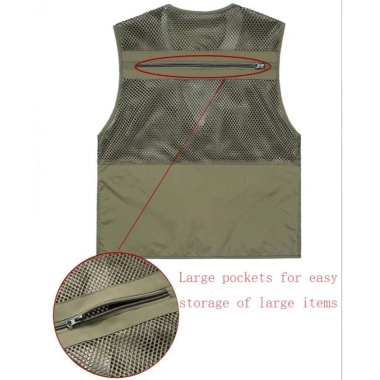 Áo vest mỏng đa túi nam ngoài trời, câu cá, đi bộ – Thoáng khí, chỉ 399.000₫ 2