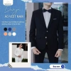 Áo vest nam 2 khuy chất vải tuyết mưa Tây – không nhăn, không xù, không bay màu, tặng Cavat & Pkien – Giá chỉ 499.000đ