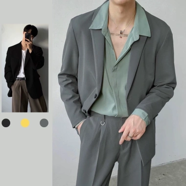 Áo Vest Nam 2 Lớp Form Rộng Dài Độn Vai - Blazer Hàn Quốc CEZCOSHOP 340k 4